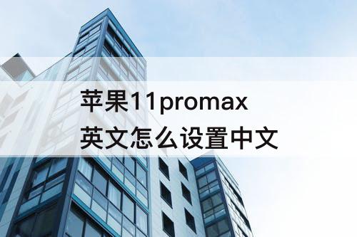 苹果11promax英文怎么设置中文