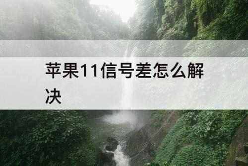 苹果11信号差怎么解决