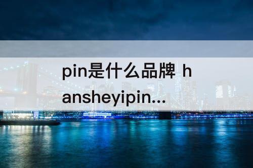 pin是什么品牌 hansheyipin是什么品牌