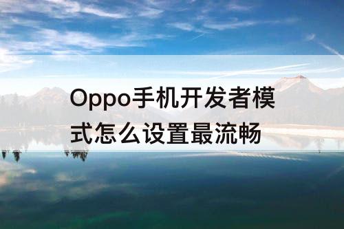 Oppo手机开发者模式怎么设置最流畅