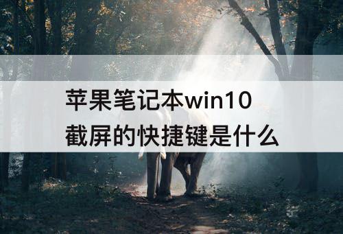 苹果笔记本win10截屏的快捷键是什么