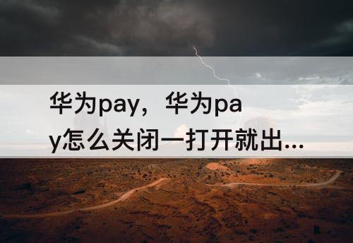 华为pay，华为pay怎么关闭一打开就出现