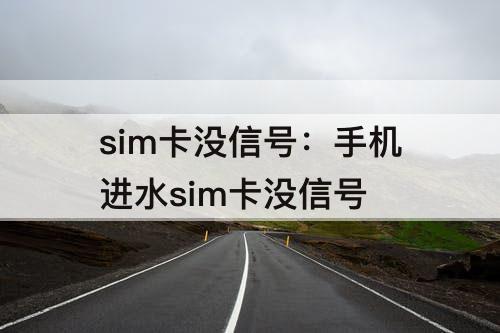 sim卡没信号：手机进水sim卡没信号