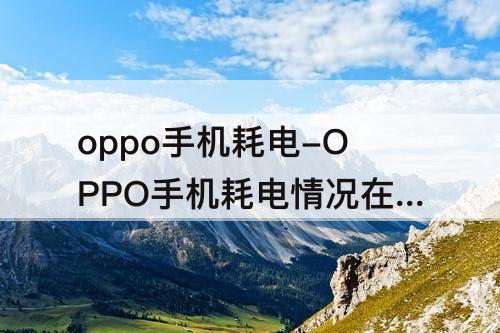 oppo手机耗电-OPPO手机耗电情况在哪里看