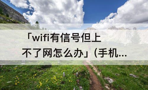 「wifi有信号但上不了网怎么办」(手机wifi有信号但上不了网怎么办)