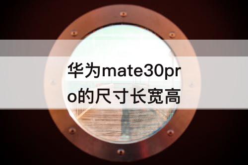 华为mate30pro的尺寸长宽高