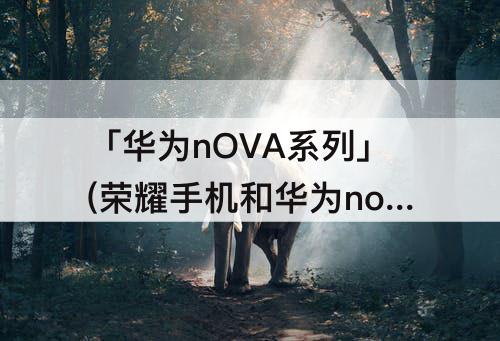 「华为nOVA系列」(荣耀手机和华为nova系列哪个好)