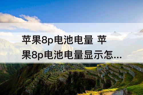 苹果8p电池电量 苹果8p电池电量显示怎么设置