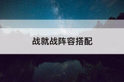 战就战阵容搭配