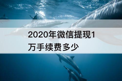2020年微信提现1万手续费多少