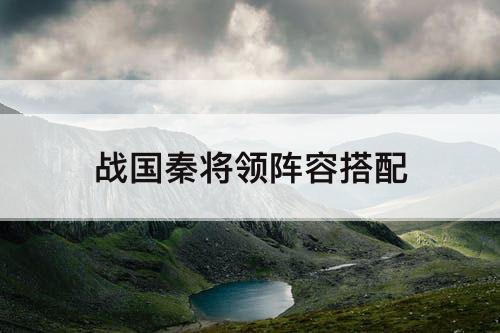 战国秦将领阵容搭配
