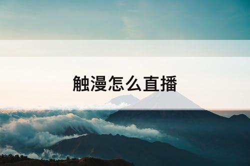 触漫怎么直播