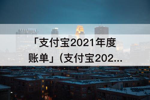 「支付宝2021年度账单」(支付宝2021年度账单关键词含义)