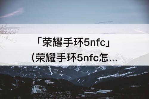「荣耀手环5nfc」(荣耀手环5nfc怎么用微信支付)