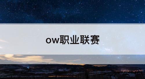 ow职业联赛