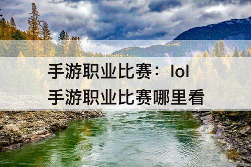 手游职业比赛：lol手游职业比赛哪里看