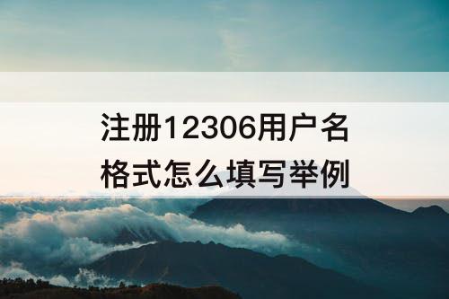 注册12306用户名格式怎么填写举例