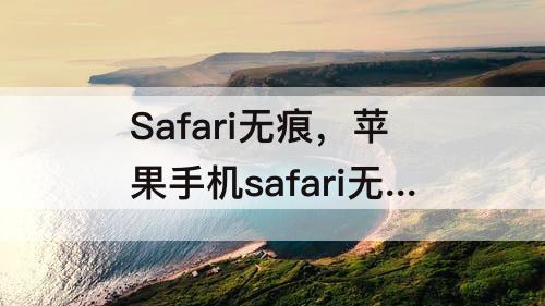 Safari无痕，苹果手机safari无痕浏览怎么设置字体大小