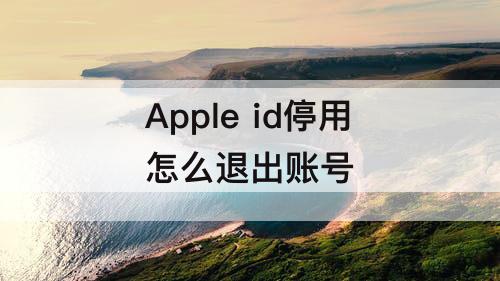 Apple id停用怎么退出账号