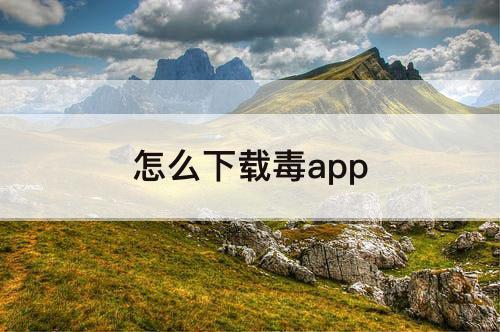 怎么下载毒app