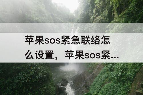 苹果sos紧急联络怎么设置，苹果sos紧急联络怎么设置联系人报位置