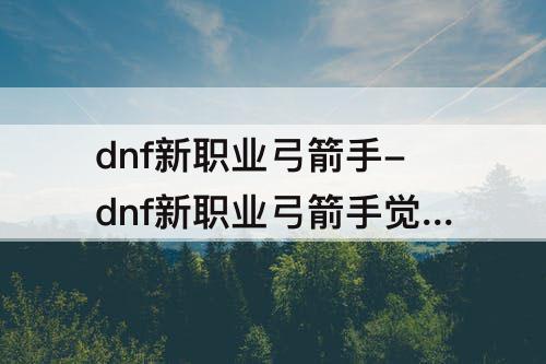 dnf新职业弓箭手-dnf新职业弓箭手觉醒视频