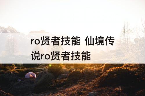 ro贤者技能 仙境传说ro贤者技能