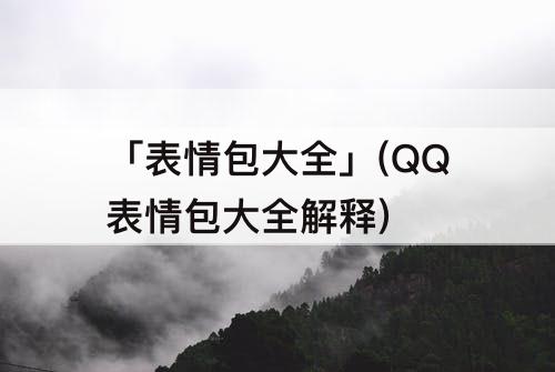 「表情包大全」(QQ表情包大全解释)