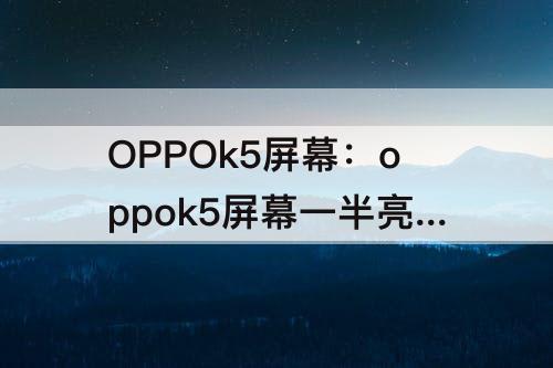 OPPOk5屏幕：oppok5屏幕一半亮一半暗闪