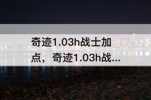 奇迹1.03h战士加点，奇迹1.03h战士加点1.2w拿剑盾