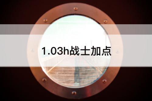 1.03h战士加点