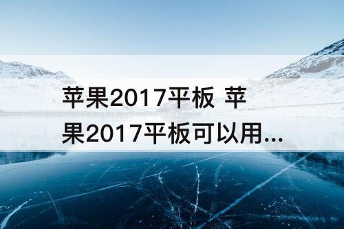 苹果2017平板 苹果2017平板可以用笔吗