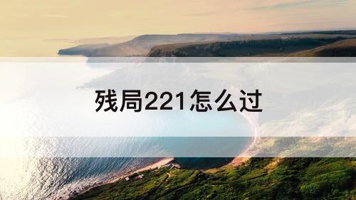 残局221怎么过