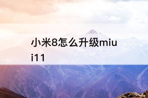 小米8怎么升级miui11