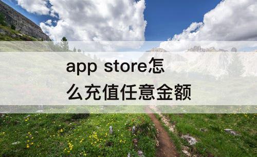 app store怎么充值任意金额