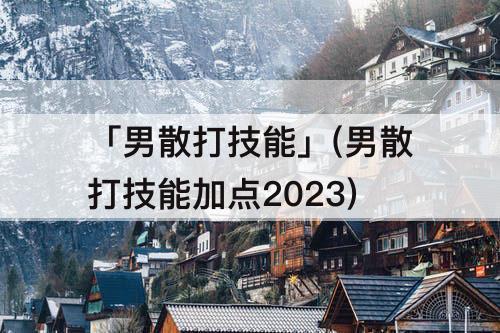 「男散打技能」(男散打技能加点2023)