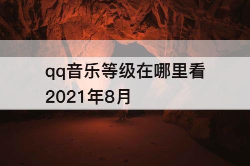 qq音乐等级在哪里看2021年8月