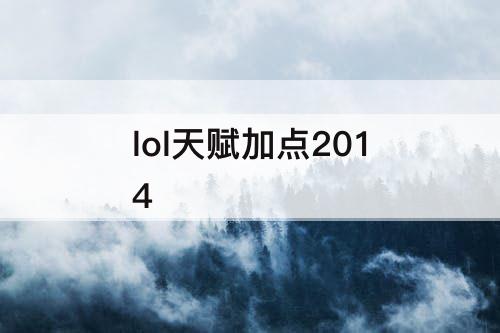 lol天赋加点2014