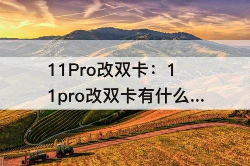 11Pro改双卡：11pro改双卡有什么影响