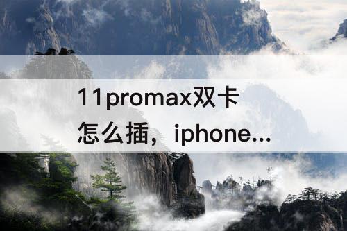 11promax双卡怎么插，iphone11promax双卡怎么插