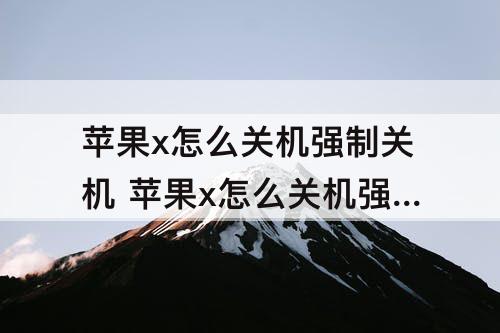 苹果x怎么关机强制关机 苹果x怎么关机强制关机关不了