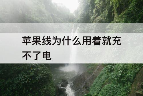 苹果线为什么用着就充不了电