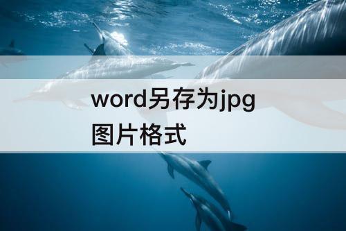 word另存为jpg图片格式