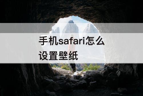 手机safari怎么设置壁纸