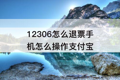 12306怎么退票手机怎么操作支付宝