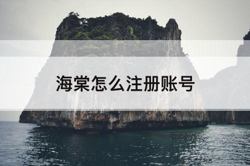 海棠怎么注册账号