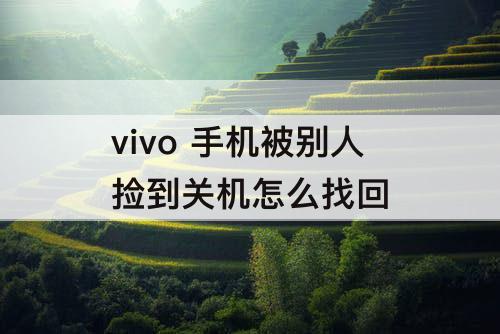 vivo 手机被别人捡到关机怎么找回