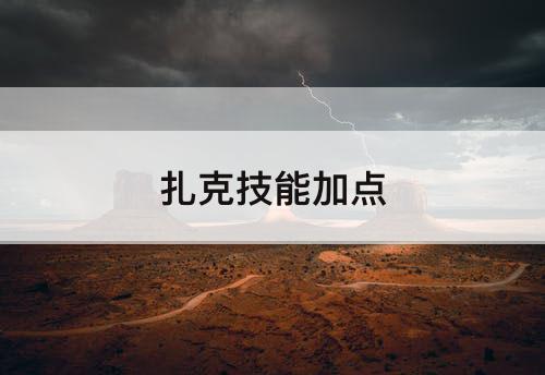 扎克技能加点