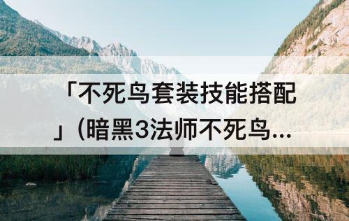 「不死鸟套装技能搭配」(暗黑3法师不死鸟套装技能搭配)