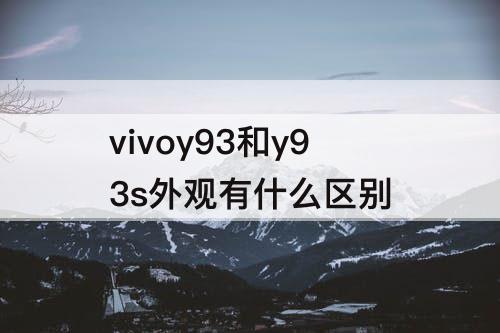 vivoy93和y93s外观有什么区别